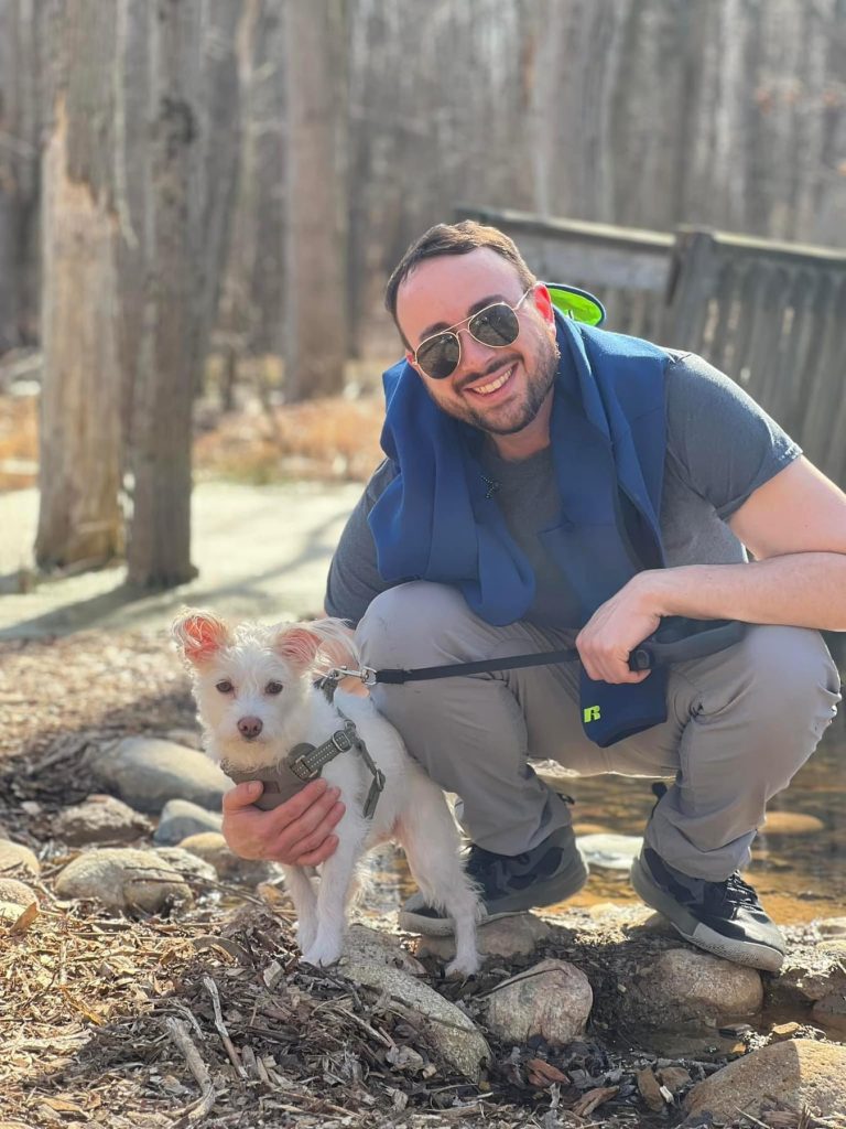 Jonathan and his dog Roxanne